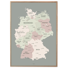 Plakat med oversigt over Tyskland