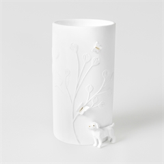 Räder Vase i porcelæn, Hund, Stående