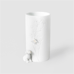 Räder Vase i porcelæn, Hund, Siddende