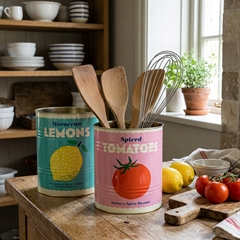 Rex London Metaldåser - Lemon/Tomatoes. Sæt med 2 stk