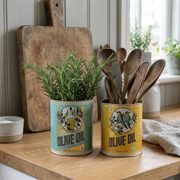 Små Retro Metaldåser fra Rex London | Olive Oil - Boxdelux