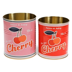 Rex London Metaldåser - Kirsebær. Sæt med 2 stk