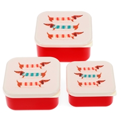 Rex London Snack Boxes. Sæt med 3 stk. DachsHund