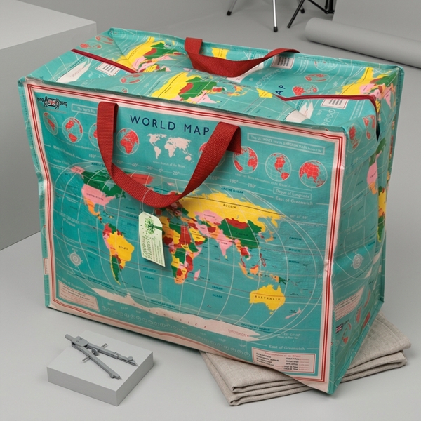 Rex London - Opbevaringspose til dyner - Verdenskort