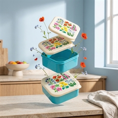 Rex London Snackbokse med blomster (3 stk.) - Boxdelux