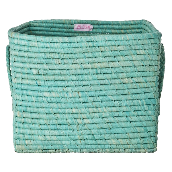 RICE Raffia kurv - Mint