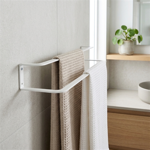 Sector Håndklædeholder til væggen - Hvid 60 cm