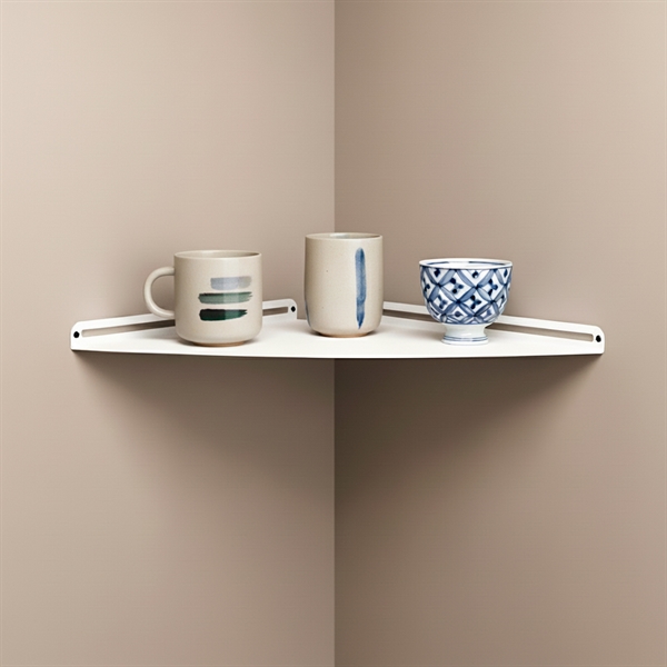 Hjørnehylde - Hvid - Dansk Design