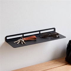SECTOR hylde i metal - 40x15 cm. Sort