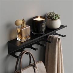 SECTOR Knagerække til Tasker med hylde - Sort