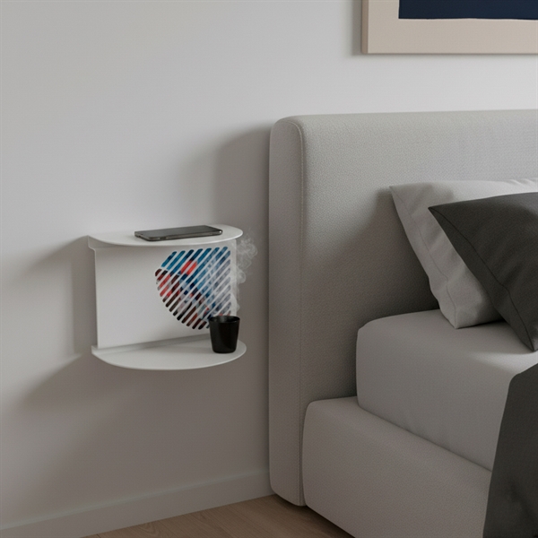 Hvid sengebord TAITO fra Sector - metal