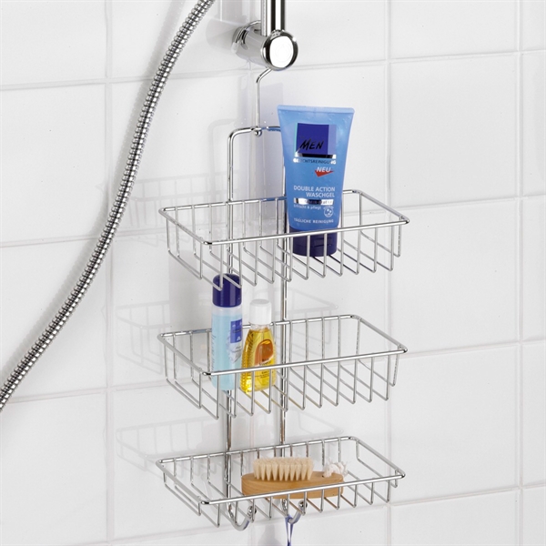 Shower caddy i crome, 3 hylder