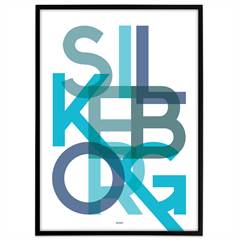 Plakat - Silkeborg, blå