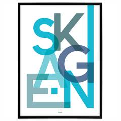 Plakat - Skagen, blå