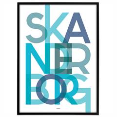 Plakat - Skanderborg, blå