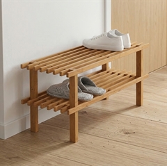 Skoreol i bambus med 2 hylder - Aroosh