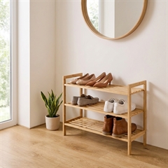 Skoreol i bambustræ med 3 hylder