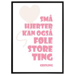 Plakat - Små Hjerter - Rosa