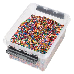 Plastkasse til opbevaring af perler - str. 10