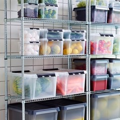 BPA-fri Plastkasse til opbevaring af fødevarer - 34 x 25 cm