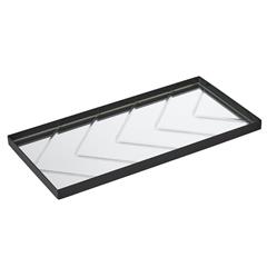 specktrum herringbone tray, clear glass