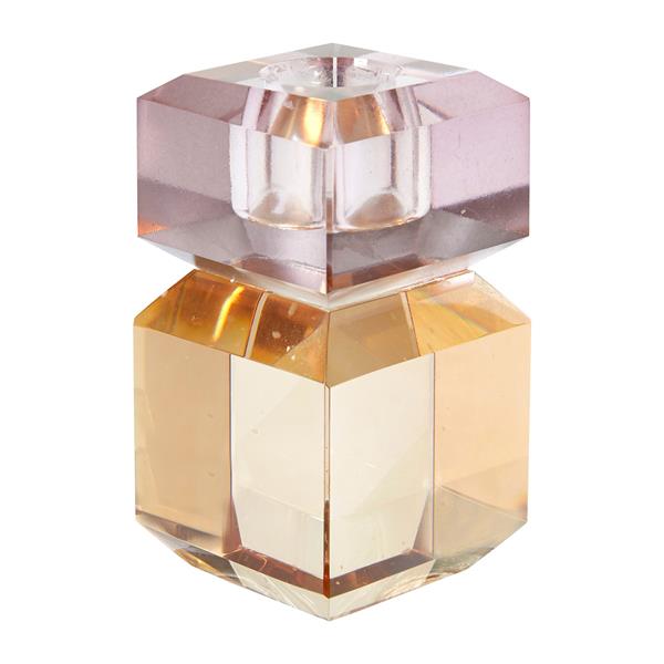 Speedtsberg lysestage i krystal, amber/rose