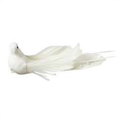 Speedtsberg fugl på clips - Hvid