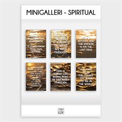 Mini galleri postkort sæt m. 6  kort - Spiritualitet