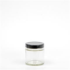 Little Pots Muscadin glaskrukke med sort låg - 212 ml.