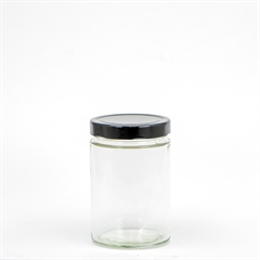 Little Pots Muscadin glaskrukke med sort låg - 580 ml.