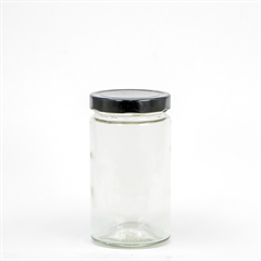 Little Pots Muscadin glaskrukke med sort låg - 720 ml.