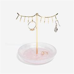 Stackers smykkeholder - Mini Eyelashes, Rosa Quartz