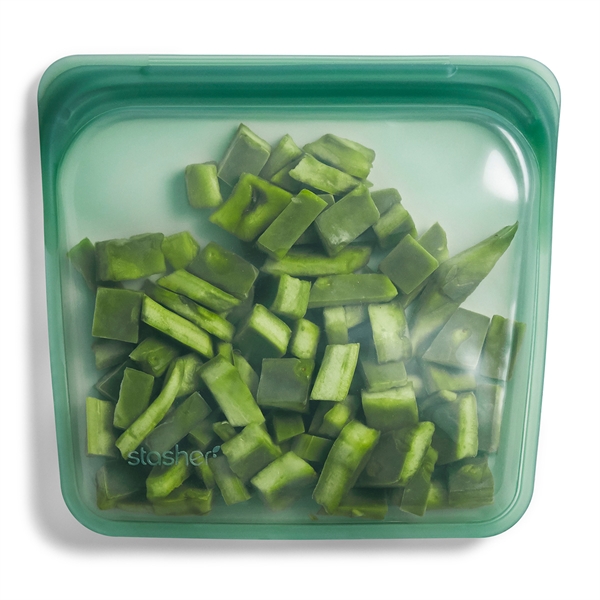 Genanvendelig pose i premium silikone - Agave grøn