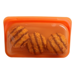 Orange snack genanvendelig pose i silikone