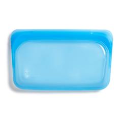 Genanvendelig siliconepose i blå, snacks