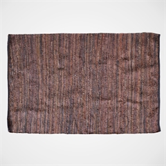 Kludetæppe i Læder. Rustic Brown - 140x200 cm.