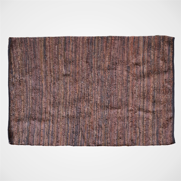 Kludetæppe i Læder. Rustic Brown - 140x200 cm.