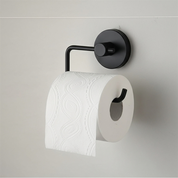 Toiletrulleholder Milazzo med Vacuum-Loc, SORT