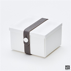 Madkasse fra Uhmm box i hvid og grå