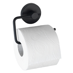 Toiletrulleholder Milazzo med Vacuum-Loc, SORT