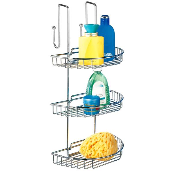 Shower Caddy i rustfri stål. Med 3 hylder