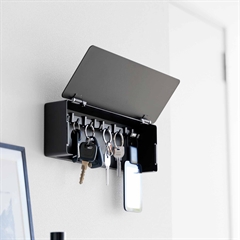 Yamazaki Nøgleskab i metal med 8 kroge. SORT