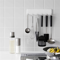 Yamazaki FILM Selvklæbende holder til køkkenredskaber, Hvid