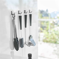 Yamazaki FILM Selvklæbende knager, SORT. Sæt med 4 stk