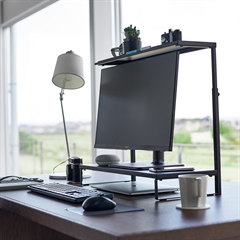 Yamazaki Monitor Stand i to etager, Sort