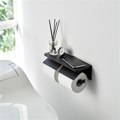 Yamazaki Toiletrulleholder i metal. Double, Sort