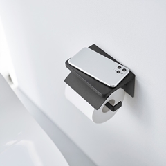 Yamazaki Toiletrulleholder i metal. Single, Sort
