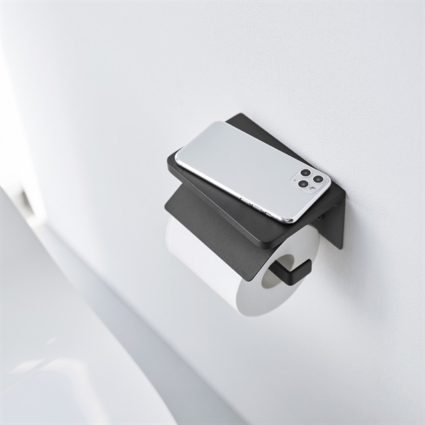 Yamazaki Toiletrulleholder i metal. Single, Sort