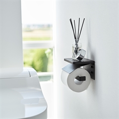 Yamazaki Toiletrulleholder i metal. Single, Sort