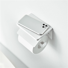 yamazaki toiletrulleholder i hvidt metal
